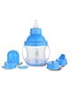 Chinmay Kids Soft Straw Sipper with Twin Handle Anti Spill Sippy Cup for Baby Juice BPA Free Blue - 200 ml