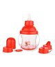 Chinmay Kids Soft Straw Sipper with Twin Handle Anti Spill Sippy Cup Juice BPA Free - Red