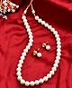 Silvermerc Designs Classic Pearl Necklace with Kundan Stud Earrings - 64.5 g