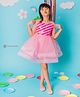 Foreverkidz Sequin & Tulle Net Barbie Doll Party Dress for Girls - PINK