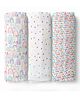 Haus & Kinder Muslin Swaddle Wrap Pack of 3  - Multicolour