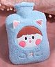 FunBlast Cartoon Design Hot Water Bag with Soft Cover 1000 ml - Sky Blue