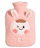 FunBlast Cartoon Design Hot Water Bag with Soft Cover 1000 ML - Pink