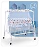 Babyhug Little Dreams Cradle with Mosquito Net & Wheels - Blue