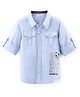Babyhug 100% Cotton Woven Full Sleeve Football Print Shirt - Blue