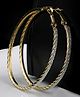 Yellow Chimes Gold Plated Western Big Hoop Earring - Gold