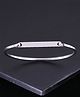 Yellow Chimes Stainless Steel Silver Plated Bangle Style Kada Bracelet - Silver
