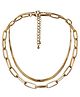 Yellow Chimes Gold Plated Base Metal Chain Multilayered Choker Necklace for Women