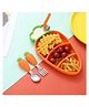 VISMIINTREND Carrot Shaped Silicon Suction Food Feeding Plate for Baby and Toddlers (Orange)