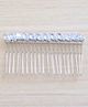Pretty Ponytails Crystal & Stone Studded Hair Comb Pin - Silver And White