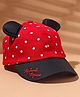 Babyhug Cotton Disney Minnie Mouse Embroidery Baseball Cap Red - Circumference 50 cm