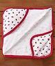 Tinycare Hooded Baby Wrapper Strawberry Print- White