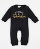 KNITROOT Full Sleeves My First Ramadan Printed Romper - Black