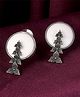 VIRAASI Silver Toned Contemporary Oxidised Studs Earrings - 55 g