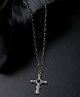 VIRAASI Silver Plated Jesus Cross Pendant with Necklace - Silver