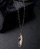 VIRAASI Gold Plated Textured Pendant Necklace - Golden