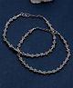VIRAASI Set of 2 Silver Toned Beaded Anklets - SIlver