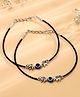 Viraasi Set of 2 Silver Plated Beaded Anklets - 35 g