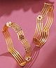 Viraasi Gold Plated Stone Studded Bangles Set of 2 for Women and Girls - 40 g