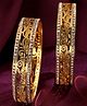 Viraasi Gold Plated Stone Studded Bangles Set of 2 for Women and Girls - 40 g