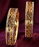 Viraasi Gold Plated Stone Studded Bangles Set of 2 for Women and Girls - 40 g