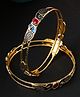 Viraasi Gold Plated Peacock Design Bangles Set of 2 Size 2.6 - 40 g