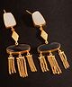 Viraasi Gold Plated Stone Studded dangler Earrings for Women