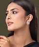 Viraasi Silver Toned AD Stud Earrings for Women and Girls