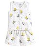 The Boo Boo Club 100% Muslin Organic Cotton Sleeveless Butterflies Printed Shirt & Shorts - White