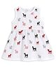 The Boo Boo Club 100% Muslin Organic Cotton Sleeveless Baby Deer Printed Dress - White