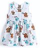 The Boo Boo Club 100% Muslin Organic Cotton Sleeveless Baby Elephant Printed Dress - White