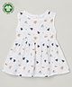 The Boo Boo Club 100% Muslin Organic Cotton Sleeveless Watermelon Printed Dress - White