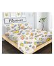 Filymore Kids Double Bedsheet Cute Space Design with 2 Pillow Cover-Off white
