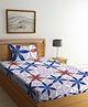 FABINALIV Geometric 210 TC Cotton Blend Single Bed Bedsheet with Pillow Cover - Multicolor