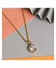 CLARA 925 Sterling Silver Gold Rhodium Plated Swiss Zirconia Talia Pendant Chain Necklace - Rose Gold