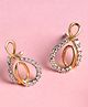 CLARA 925 Sterling Silver Gold Rhodium Plated Swiss Zirconia Flavia Earrings with Screw Back Gift - 1.5 g