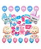 Puchku Baby Shower Props for Photo- Shoot Decoration Kit - Pack of 72