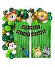 Puchku Jungle Animal Theme Birthday Decoration Kit - Pack of 101