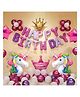 Puchku Unicorn Theme Birthday Decoration Kit - Pack of  57