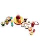 Funwood Games Colorful Wooden Kitchen Set for Little Boys and Girls Pretend and Play Toy Set for Kids in Assorted Color - 17 Pieces