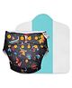 SuperBottoms Freesize UNO Cloth Diaper | 3M - 3Y | Reusable with 1 Dry Feel Pad, Absorbs 4-5 Pees - A for Animal | Fits 7-17 Kg