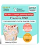 SuperBottoms Freesize UNO Cloth Diaper | 3M - 3Y | Reusable with 1 Dry Feel Pad (Design and color may vary), Absorbs 4-5 Pees - Pixie Dust | Fits 7-17 Kg