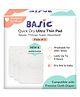 SuperBottoms BASIC Quick Drying Prefold Style Insert With Dry Feel Layer On Top Pack of 3- White
