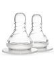 Cherilo Anti Colic Classic Teat Nipple for Slim Neck Bottle Pack of 2 Medium Flow - White