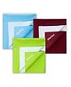 Cherilo Waterproof Reusable Baby Dry Sheet Small Pack of 3 -Maroon & Sky Blue