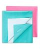 Cherilo Waterproof Baby Bed Protector Sheet Medium Pack of 2 -Pink & Sea Green