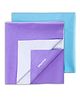 Cherilo Waterproof Baby Bed Protector Sheet Medium Pack of 2 -Violet & Sky Blue