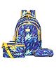The Clownfish Fuel & Focus Series Printed School Backpack with Pencil Pouch & Lunch Bag Blue - 16 Inches