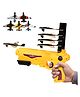 Baybee Airplane Launcher Toy Catapult Plane Gun Toys for Kids Toy Gun with 5 Foam Glider - Flying Airplane Launcher Shooting Gun for Birthday Gifts - (Color & Design May Vary) - Multicolor