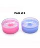 Ortis Portable Powder Puff with Box Holder Container Pack of 2 (Design & Color May Vary)